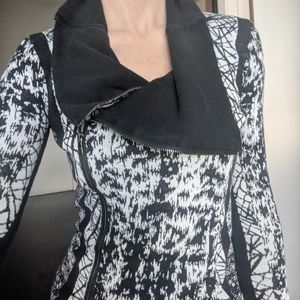 BCBG asymmetrical zipper sweater jacket